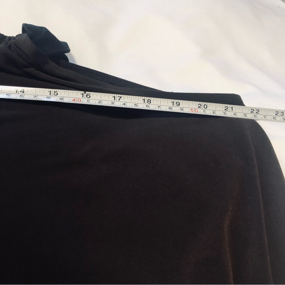 London Times Size 8 Dark Chocolate & Black  Halter Knit Dress - Picture 12 of 13